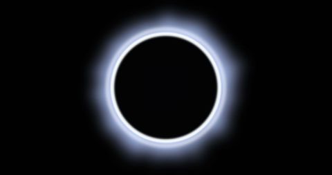 Luminous Eclipse with White Halo on Black Background - Download Free Stock Images Pikwizard.com
