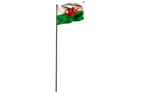 transparent welsh flag waving on pole isolated - Download Free Stock Videos Pikwizard.com