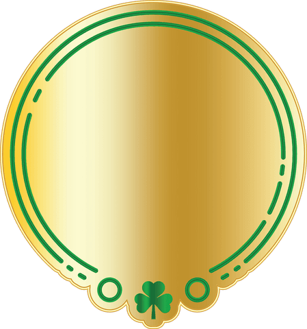 glossy gold circle with shamrock motif celebratory element - Download Free Stock Videos Pikwizard.com