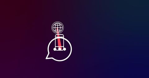 Smartphone and Global Network Connections on Navy Background