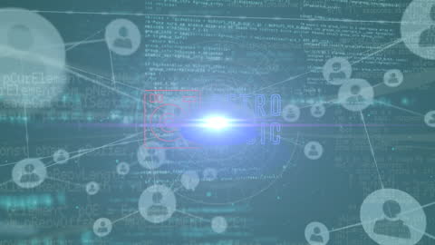 Futuristic Digital Connection Network with Data Flow
