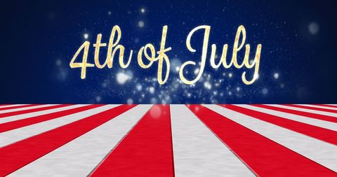 4th of July Celebration Banner with Stars and Stripes
