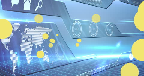 Digital Visualization with Global Connection Graphic