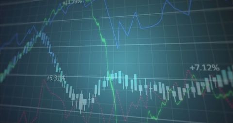 Dynamic Financial Data Graphs with Holographic Styles - Download Free Stock Images Pikwizard.com