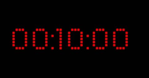 Red Digital Timer on Black Background Displaying Countdown - Download Free Stock Images Pikwizard.com