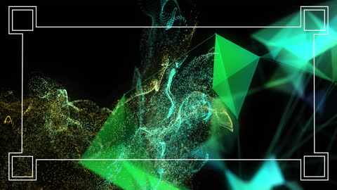 Green Digital Waves and Plexus Networks Against Dark Backdrop