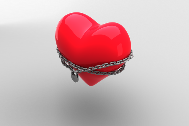 Transparent Red Heart Bound with Chain and Padlock Illustration - Download Free Stock Videos Pikwizard.com