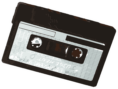 retro cassette tape design with transparent background evoking nostalgia - Download Free Stock Videos Pikwizard.com
