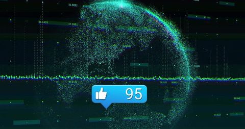 3D Futuristic Globe with Data Visualization