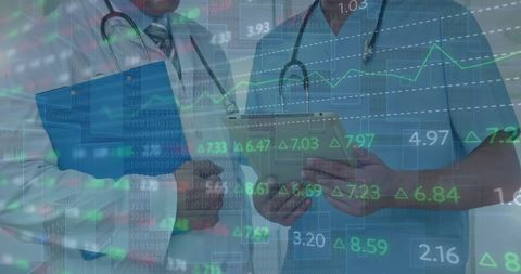 healthcare professionals analyzing global financial data trends - Download Free Stock Images Pikwizard.com