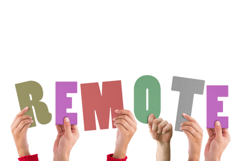 hands holding colorful letters compelling the word 'remote' transparent background - Download Free Stock Videos Pikwizard.com