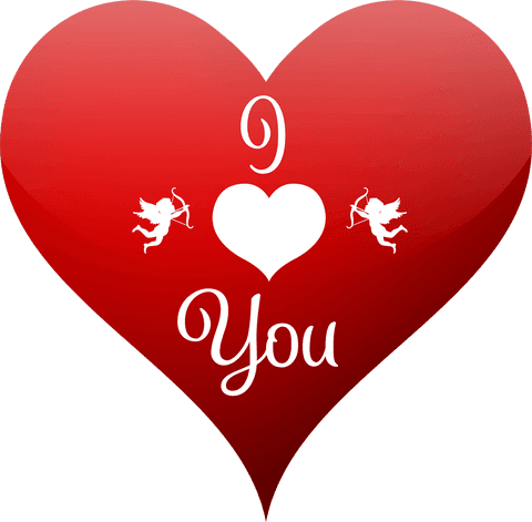romantic cupid love heart i love you on transparent background - Download Free Stock Videos Pikwizard.com