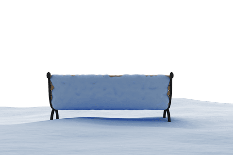 bench covered with snow transparent background winter design - Download Free Stock Videos Pikwizard.com