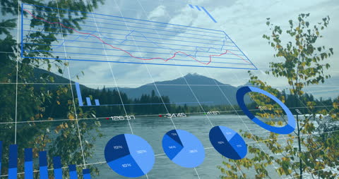 Digital Interface Overlay on Scenic Landscape