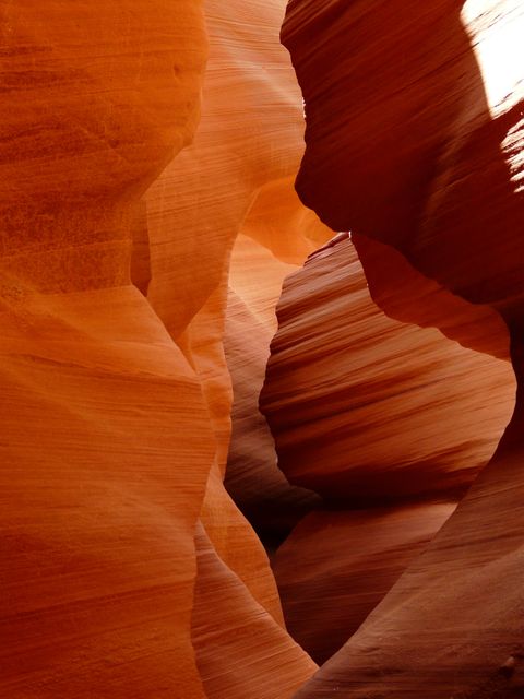 Narrow Passage in Antelope Canyon with Sandstone Walls - Download Free Stock Photos Pikwizard.com