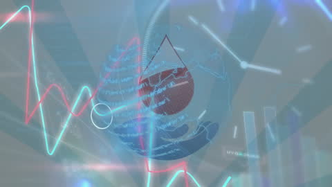 Digital Global Business Interface with Data Animation