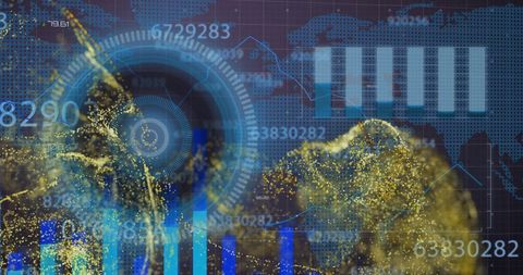 Global Data Processing with Financial Light Trails - Download Free Stock Images Pikwizard.com