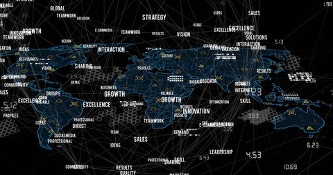 Global Network Concepts On Digital World Map - Download Free Stock Images Pikwizard.com