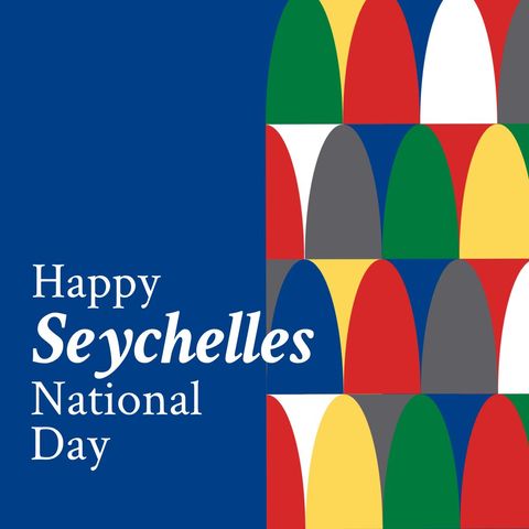 Colorful seychelles national day celebration design