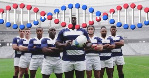 Rugby team symbolizing genetics and sports synergy