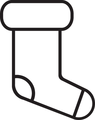 outline of classic christmas sock on transparent background - Download Free Stock Videos Pikwizard.com