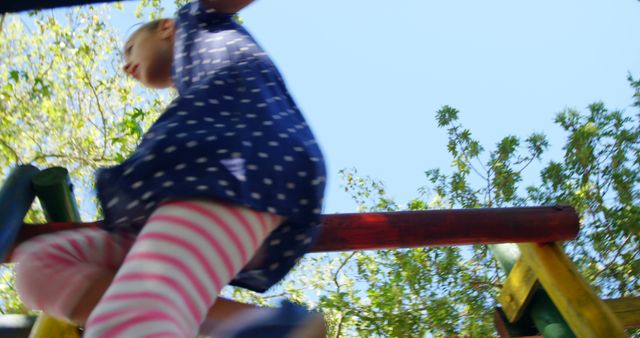 Active Child on Playground Jungle Gym Climbing - Download Free Stock Images Pikwizard.com