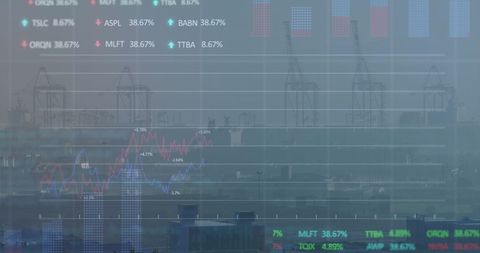 Digital Financial Data Overlay on Urban Cityscape Concept - Download Free Stock Images Pikwizard.com