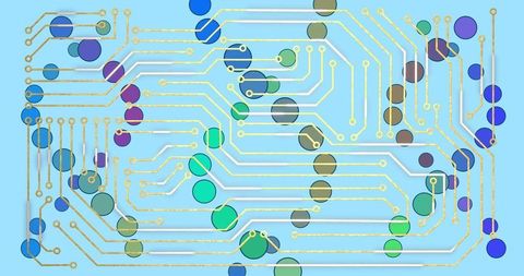 Digital Circuit Board Interface with Abstract Elements - Download Free Stock Images Pikwizard.com