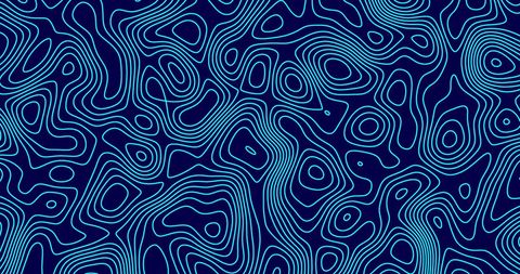 Abstract blue line trails drawing fluid patterns