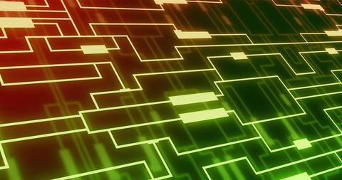 Futuristic Neon Circuit Board in Vibrant Colors - Download Free Stock Images Pikwizard.com