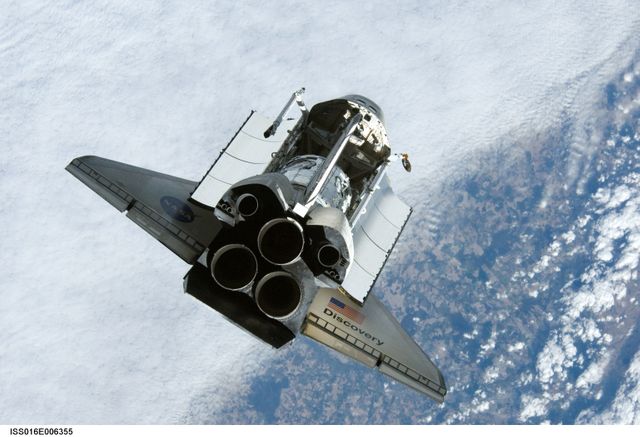 Space Shuttle Discovery Performing Backflip Above Earth - Download Free Stock Photos Pikwizard.com