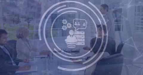 Network Connectivity Concept With Business Team in Office