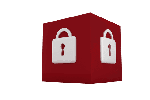 red cube with white padlocks transparent security concept - Download Free Stock Videos Pikwizard.com