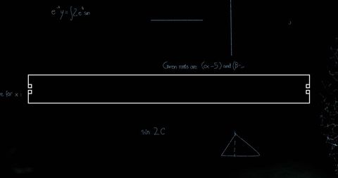 Equations interact with digital network on black background