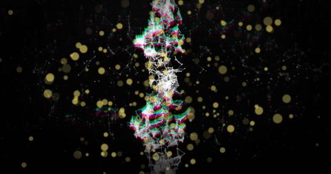 Abstract DNA Strand Imagery with Digital Technology Elements