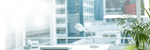 Modern Transparent Office with Desk and City View - Download Free Stock Videos Pikwizard.com