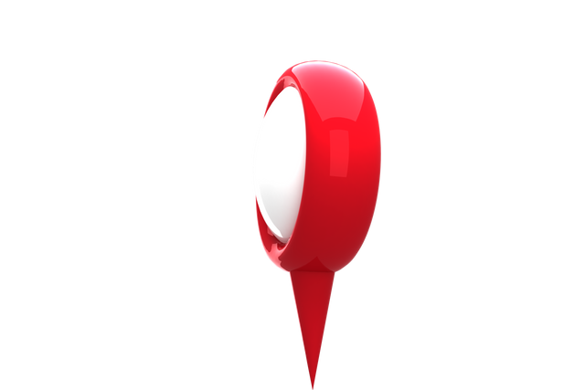 Transparent Single Red Navigation Marker on White Background - Download Free Stock Videos Pikwizard.com