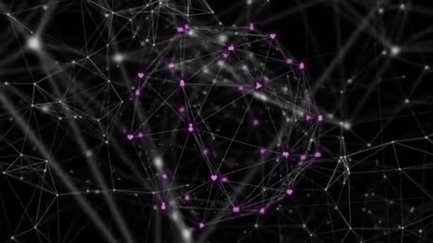 Abstract Digital Network with Illuminated Connections