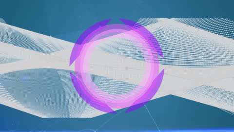 Abstract Digital Network with Futuristic Interface