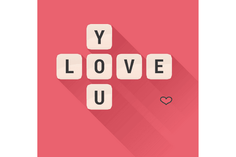 love you letter tiles on transparent pink background - Download Free Stock Videos Pikwizard.com