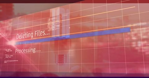 Futuristic Digital File Deletion Dashboard