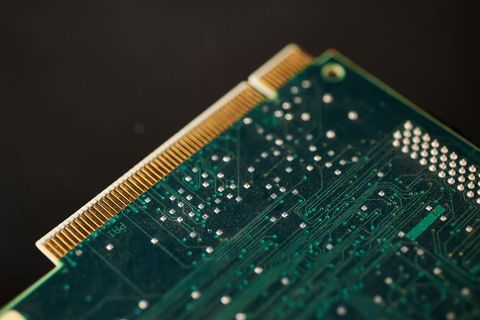 Close-up of computer circuit board