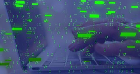 Binary Code and Typing Hands Representing Data Processing - Download Free Stock Images Pikwizard.com