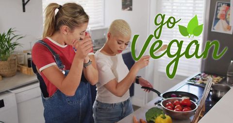 Vegan Lifestyle Urban Home Cooking Couple Embracing Joy