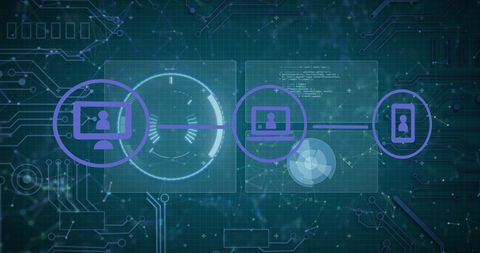 Futuristic Digital Network Interface Concept - Download Free Stock Images Pikwizard.com