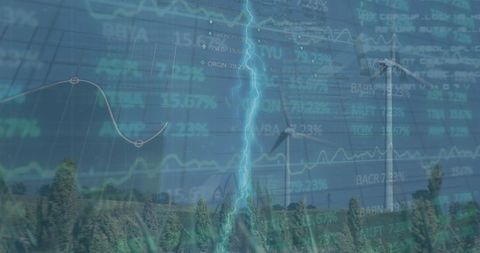 Lightning strikes among wind turbines with financial overlays on renewable energy landscape