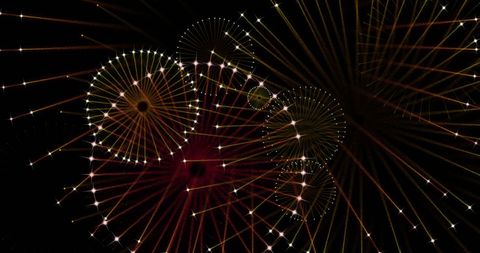 Vibrant Firework Display Powering Night Sky Celebration