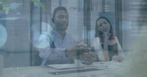 diverse team analyzing financial data at office meeting - Download Free Stock Images Pikwizard.com
