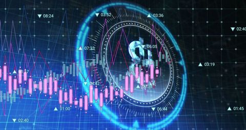 Bitcoin Symbol with Digital Financial Data Visualization - Download Free Stock Images Pikwizard.com