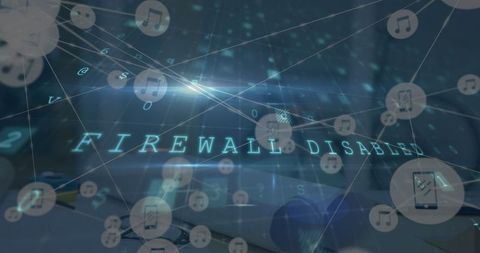 firewall disabled with dynamic digital network connections - Download Free Stock Images Pikwizard.com